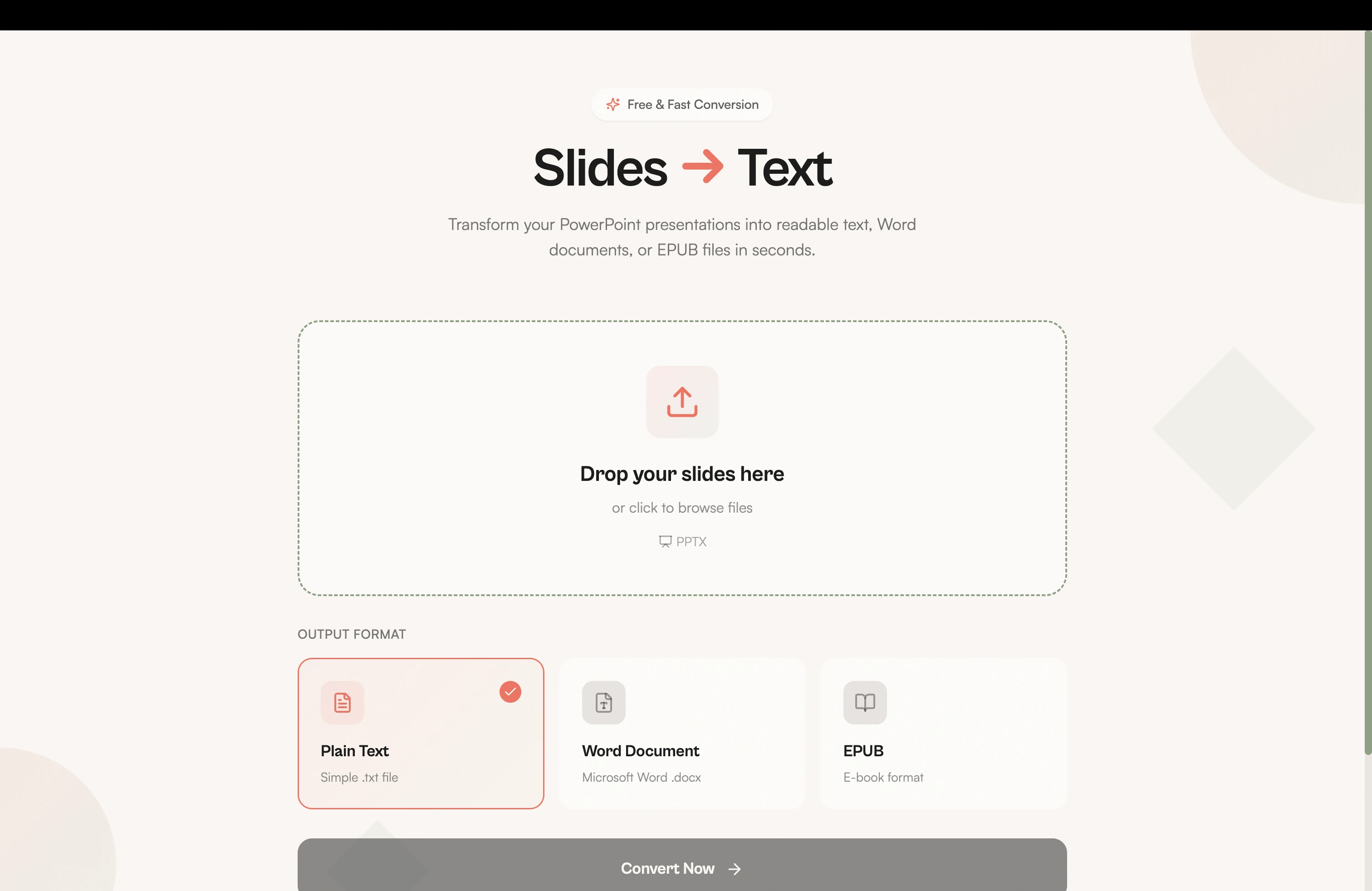 Landing page