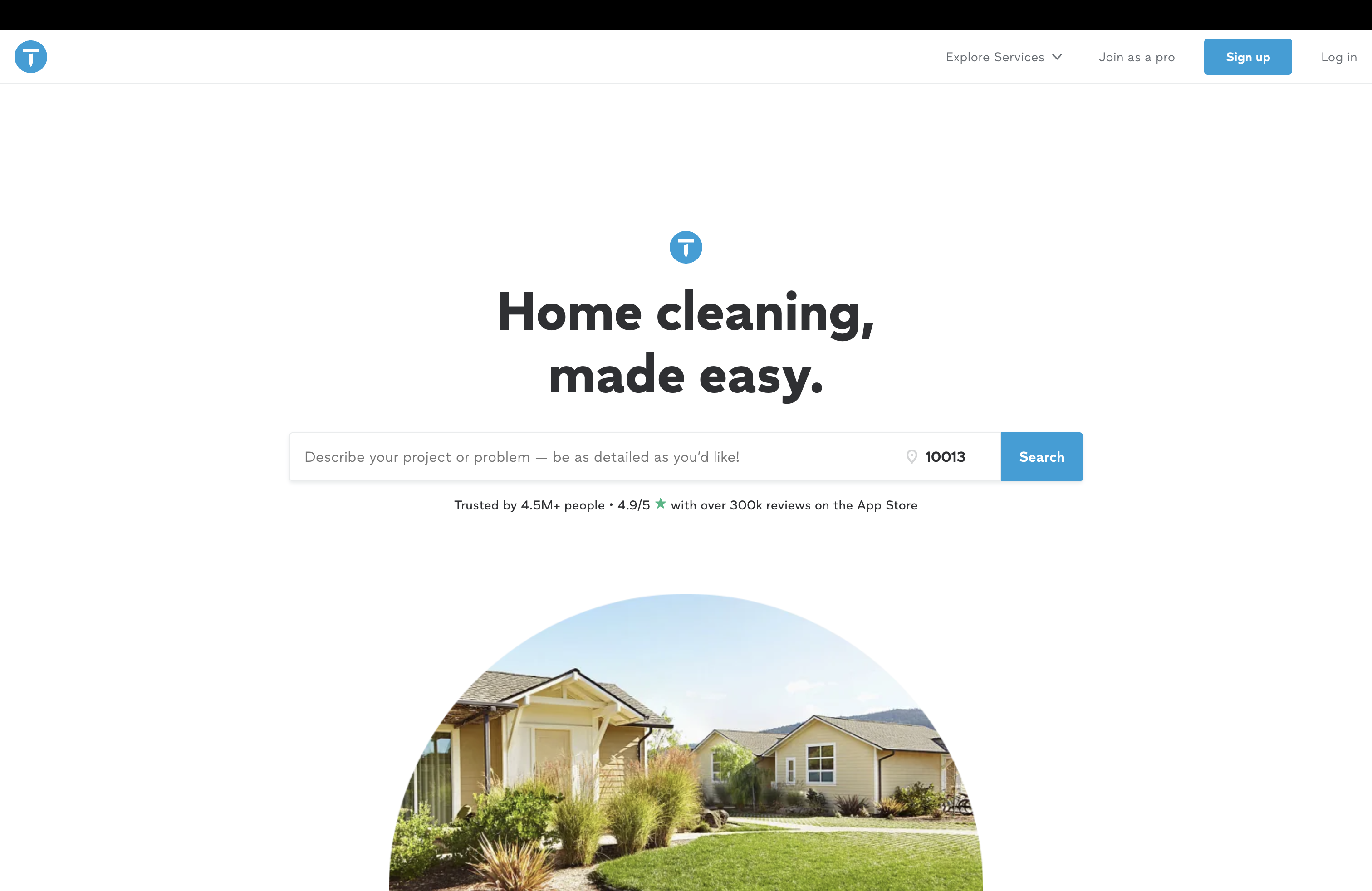 Thumbtack homepage